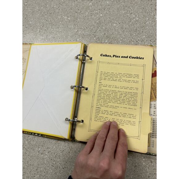 Vintage 1950's Cookbook 3 Ring Binder Recipe Holder Ephemera Prop Kitchen - Picture 8 of 9